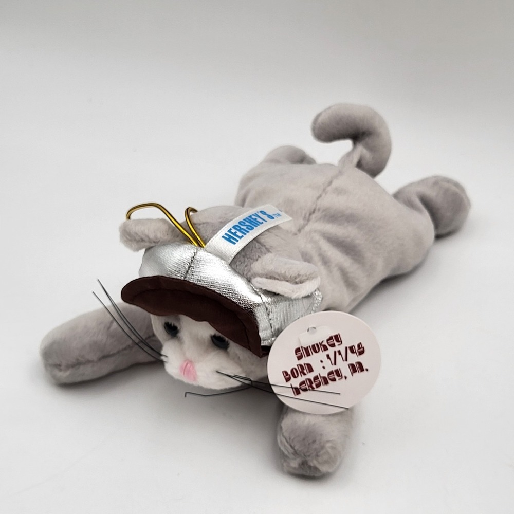 1998 Hershey's Food Corp. "Smokey" Kitten Plush Stuffed Toy Kurts Adller 7"